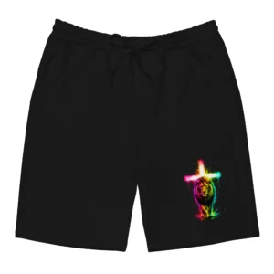 Jesus is king Men's fleece shorts