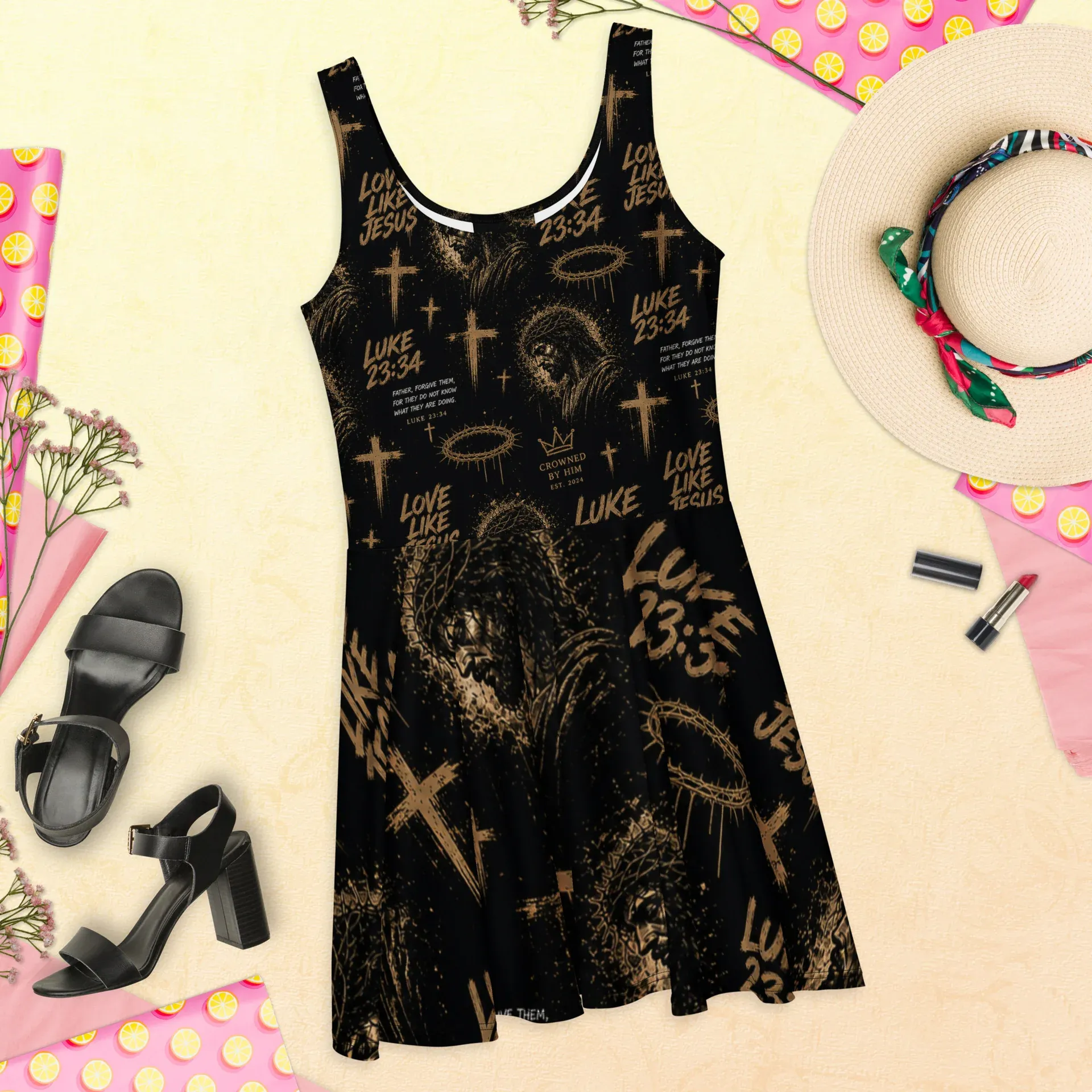 Luke 23:34 Skater Dress - Image 4