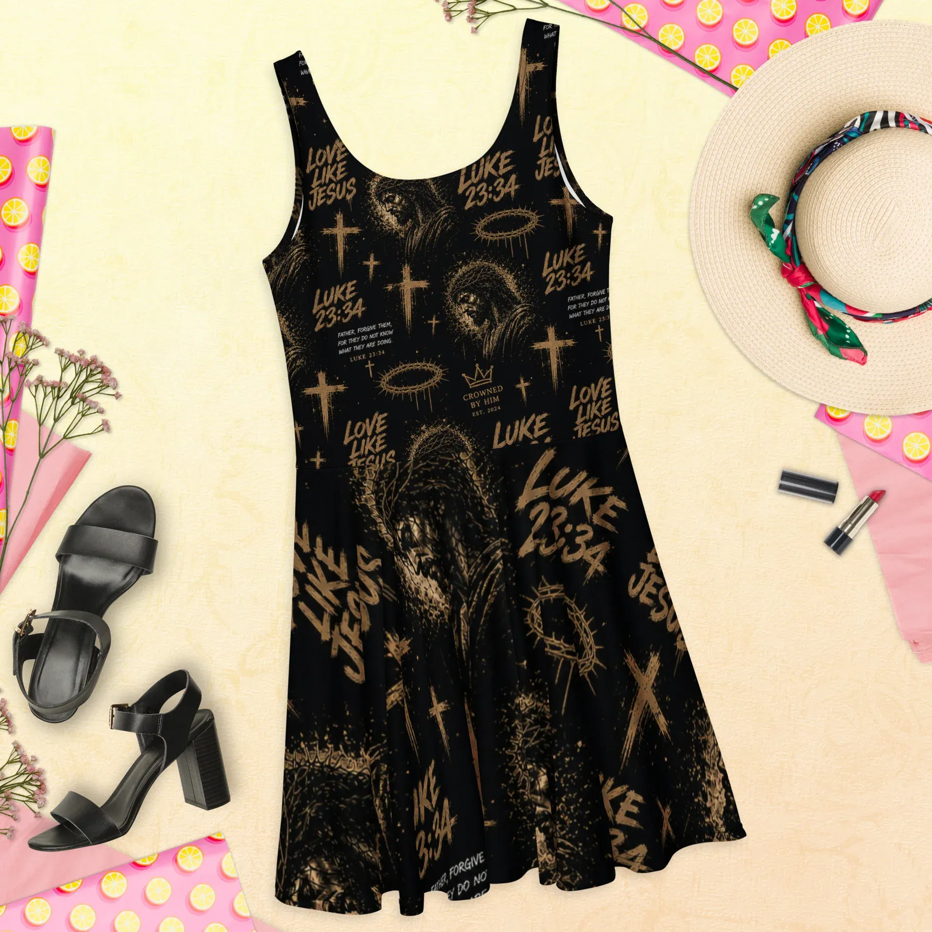 Luke 23:34 Skater Dress - Image 3