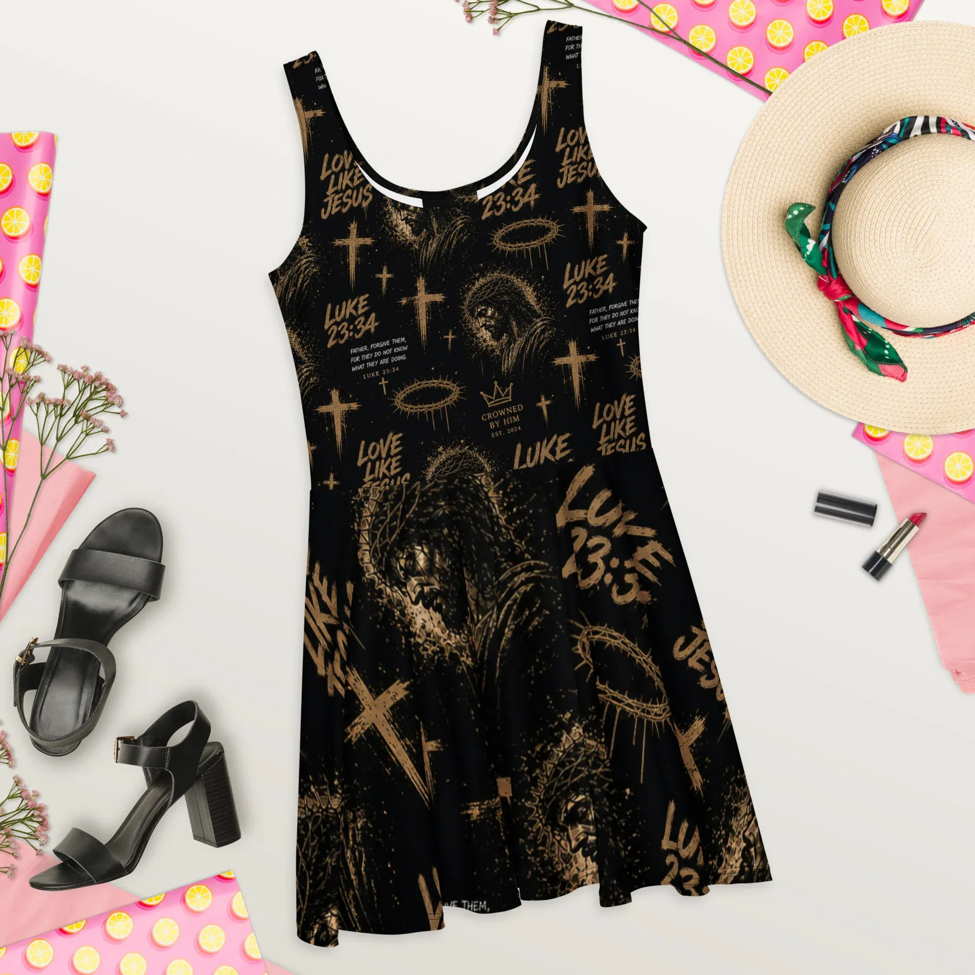 Luke 23:34 Skater Dress - Image 6