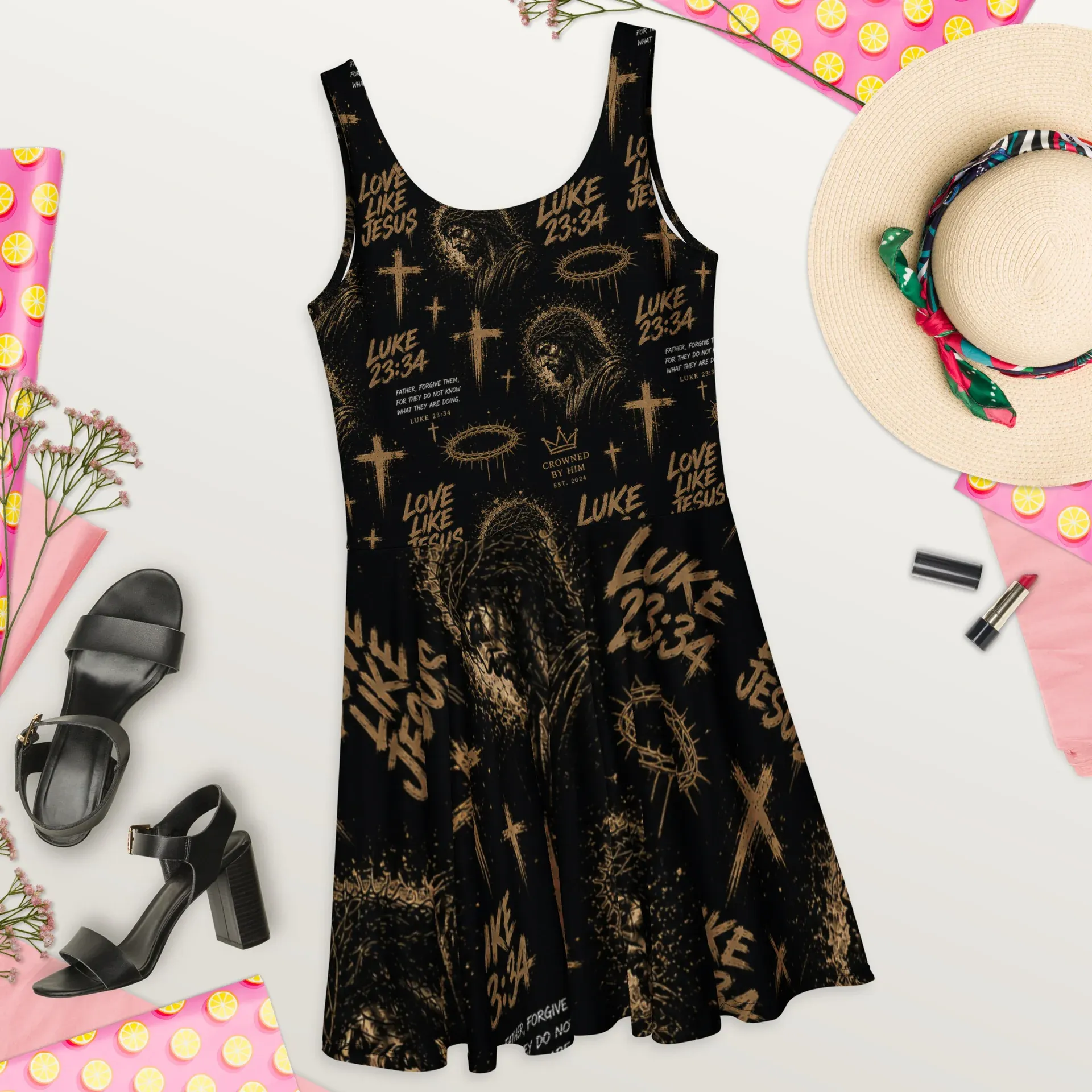 Luke 23:34 Skater Dress - Image 5
